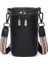 Siyah Inek Derisi Deri Crossbody Çanta Mini Basit Kadın Postacı Çantası Katı Fermuar Geniş Kayış Kadın Sling Seyahat Alışveriş Çalışması Için (Yurt Dışından) 1