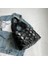 Siyah Kadın Crossbody Çanta Düz Renk Naylon Pamuk-Yastıklı Alışveriş Çantası Rahat Fermuarlı Omuz Çantası Moda Kapitone Bayanlar Büyük Tote (Yurt Dışından) 1