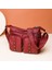 Kırmızı Çok Cep Hakiki Deri Kadınlar Için Crossbody Çanta 2023 Yeni Perçinli Tasarım Çanta Kadın Omuzdan Askili Çanta Messenger Kılıf Çanta (Yurt Dışından) 1