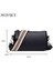 Siyah Vintage Messenger Çanta Geniş Kayış Moda Bayanlar Crossbody Çanta Düz Renk Crossbody Messenger Çanta Seyahat Için Yumuşak Doku (Yurt Dışından) 4