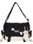 Siyah Harajuku Çanta Kadınlar Için Büyük Kapasiteli Kadın Crossbody Çanta Hit Renk Bayanlar Messenger Kılıfı Fermuarlı Cebi Çalışma Sporları Için (Yurt Dışından) 1