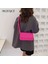 Pembe Moda Kadın Çanta Düz Renk Tasarımcı Yastıklı Kapitone Crossbody Çanta Kemer Tokası Kadın Crossbody Çanta Taşınabilir Seyahat (Yurt Dışından) 4