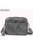 Siyah Kadın Moda Messenger Kılıfı Düz Renk Crossbody Çantası Geniş Kayış Püsküller Zip Küçük Kare Bayanlar Kız Için Pu Deri (Yurt Dışından) 5