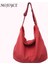 Kırmızı Japon Harajuku Kanvas Omuz Çantası Düz Renk Retro Crossbody Messenger Çanta Yumuşak Cepler Seyahat Için Büyük Kapasiteli (Yurt Dışından) 2