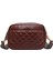 Siyah Retro Omuz Çantası Kapitone Pu Deri Omuz Crossbody Çanta Baskılar Geniş Kayış Eşkenar Dörtgen Desen Katı Fermuar Küçük Kadın Satchel (Yurt Dışından) 4