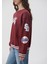 Kadın Scooby Doo Baskılı Bordo Sweatshirt 1S10031-85493 5