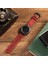 Samsung Galaxy Watch 4 5 6 / Watch 6 Classic 40MM 43MM 44MM 47MM Watch 5 Watch 5 Pro 40MM 44MM 45MM Watch 4 40MM 42MM 44MM 46MM 3 İp Motifli Kırmızı Deri Kordon 20MM Deri Kayış 8