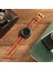 Samsung Galaxy Watch 4 5 6 / Watch 6 Classic 40MM 43MM 44MM 47MM Watch 5 Watch 5 Pro 40MM 44MM 45MM Watch 4 40MM 42MM 44MM 46MM 3 İp Motifli Gri Deri Kordon 20MM Hardal 4