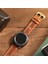 Samsung Galaxy Watch 4 5 6 / Watch 6 Classic 40MM 43MM 44MM 47MM Watch 5 Watch 5 Pro 40MM 44MM 45MM Watch 4 40MM 42MM 44MM 46MM 3 İp Motifli Gri Deri Kordon 20MM Hardal 6