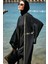 Payetli Siyah Kimono Kaftan P2346 1
