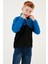 Yumuşak Dokulu Yarım Fermuarlı Renk Bloklu Dik Yaka Polar Unisex Çocuk Polar 5905004 2