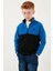 Yumuşak Dokulu Yarım Fermuarlı Renk Bloklu Dik Yaka Polar Unisex Çocuk Polar 5905004 3