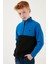 Yumuşak Dokulu Yarım Fermuarlı Renk Bloklu Dik Yaka Polar Unisex Çocuk Polar 5905004 4