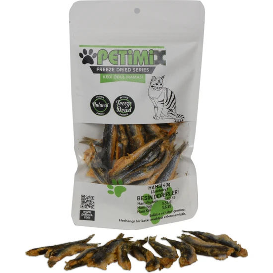 Petimix Freeze Dry HAMSI40G Kedi Ödül Maması