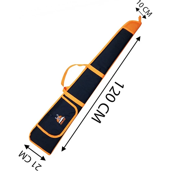Asil Tüfek Kılıfı Siyah/turuncu 120 cm