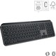 Logitech MX Keys S Gelişmiş Aydınlatmalı Tam Boyutlu Kablosuz Türkçe Q Klavye - Siyah