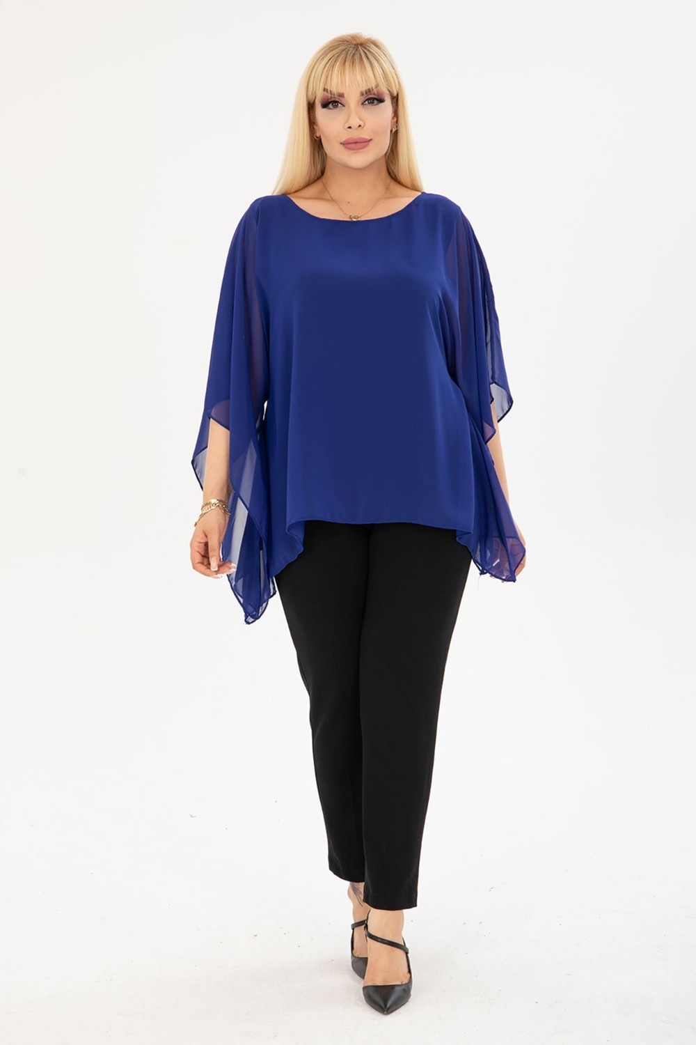 Modayız Büyük Beden Şifon Bluz 36D-2404