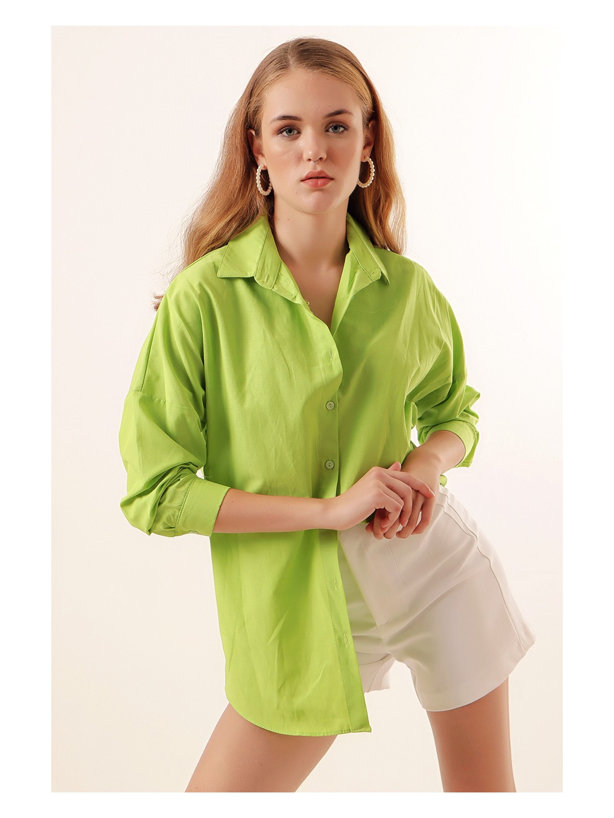 Rodi Oversize Uzun Basic Gömlek DS22YB113900