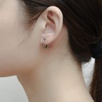 Heppii 12 mm Hologram Cerrahi Çelik Düz Halka Helix Piercing Lob Kıkırdak Rook Daith Conch