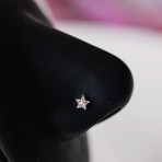 Heppii 925 Ayar Gümüş Çiçek Hızma Burun Piercing Standart Şekil ile Kadın Kullanıcılar İçin