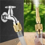 Newstore Home Yüksek Basınçlı Ayarlanabilir Bahçe Sulama Püskürtme Tabancası Altın Renkli Dayanıklı Malzeme ile Hızlı Araba Yıkama