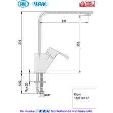 Ar-Yak Lunetta Tek Gövde Eca Eviye Mutfak Bataryası 102118117