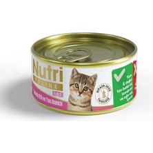 Nutri Feline Tahılsız Tavuk Etli Ton Balıklı Yavru Kedi Konservesi 85GR