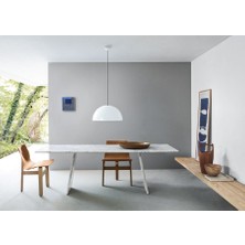 Riolight  Modern1 Parlak Beyaz Tekli Metal Sarkıt Avize ÇAP:30CM