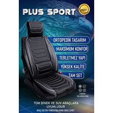 Fresh Start Ssanyoung Korando Sports Uyumlu Lüx Deri Oto Koltuk Kılıfı Ön Arka Takım Sport Series Siyah Beyaz