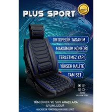 Fresh Start Ssanyoung Korando Uyumlu Lüx Deri Oto Koltuk Kılıfı Ön Arka Takım Sport Series Siyah Mavi