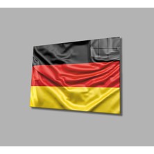 Miray Life Almanya Bayrağı Cam Tablo German Flag