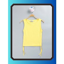 Edoy Yandan İpli Bağcıklı Pamuklu Büzmeli Body