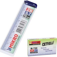 Mikromin Cetvelli 2b 0.7 Uç 75MM 4 Adet