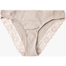 Koton Brief Külot Dantel Detaylı Pamuklu Fitilli