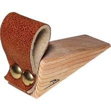 Barış Dizayn Premium Bej(Krem) Deri Kapı Altlığı Kapı Stoperi Stopper Kapı Durdurucu (1 Adet)