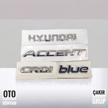 Çakır Grup Hyundai Accent Blue Bagaj Yazısı Yazı Takım Seti-Blue Kasa Için Yüksek Kalite