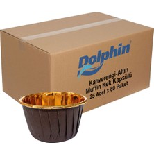 Dolphin Muffin-Kek Kapsülü Kahverengi-Altın 25 Adet x 60 Paket-Koli