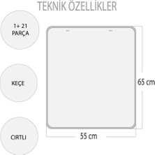 Colezium CLZ247 Ingilizce Duyguları Öğreniyorum Keçe Cırtlı Duvar Panosu (Kız) , Eğitici Oyuncak