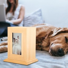 Plaza Köpekler Kediler Için Pet Kremasyon Urn Fotoğraf Çerçevesi Cinerary Tabut Malzemeleri Ahşap (Yurt Dışından)