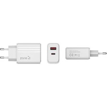 ZORE Apple Zore Play Serisi Type-C To Lightning 2in1 Pd Seyahat Şarj Aleti 20W MIDI-PL08