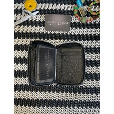 SANAT LEATHER SL-696 Siyah   Deri Küçük Boy Fermuarlı Özel Cüzdan Sanat Leather