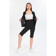 F&W Fit Women Sauna Agraflı Şort ve Yarım Kol Body