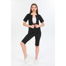 F&W Fit Women Sauna Agraflı Şort ve Yarım Kol Body