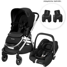 Maxi-Cosi Adorra2-Cabriofix I-Size Çift Yönlü Seyahat Sistem Bebek Arabası Essential Black