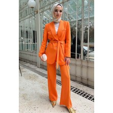 Hooop Store Geniş Paça Yüksek Bel Pantolon - Oranj