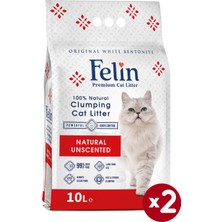 Felin Naturel Kokusuz Topaklanan Kedi Kumu 10LX2