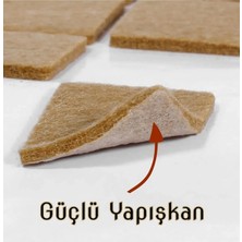 Sprenda Yapışkanlı Sandalye, Masa, Koltuk Altı Parke Koruma Keçesi Büyük 12 cm * 24 cm Mobilya Ayağı Keçesi