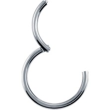 Heppii 6 mm Silver Cerrahi Çelik Düz Halka Tragus Piercing Helix Kıkırdak Rook Daith