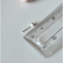 Heppii 925 Ayar Tektaş Hızma Burun Piercing 3 mm