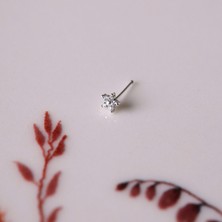 Heppii 925 Ayar Gümüş Çiçek Hızma Burun Piercing